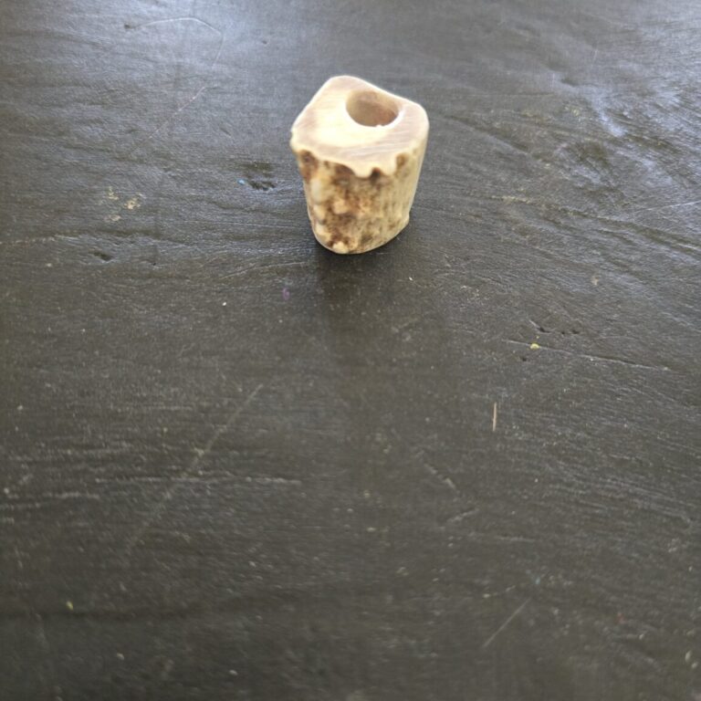Large Custom Made Lanyard Beads in Deer Antler (3/4")