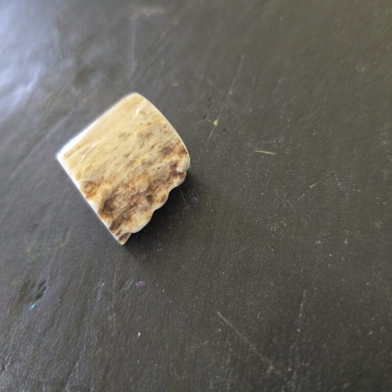 Large Custom Made Lanyard Beads in Deer Antler (3/4")