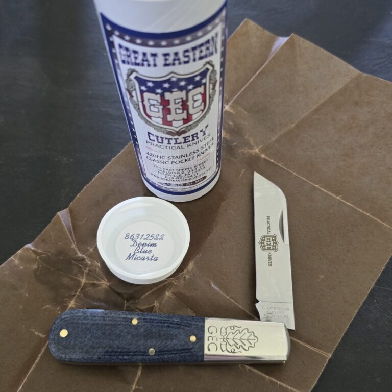 Great Eastern Cutlery #863125 SS Denim Blue Micarta