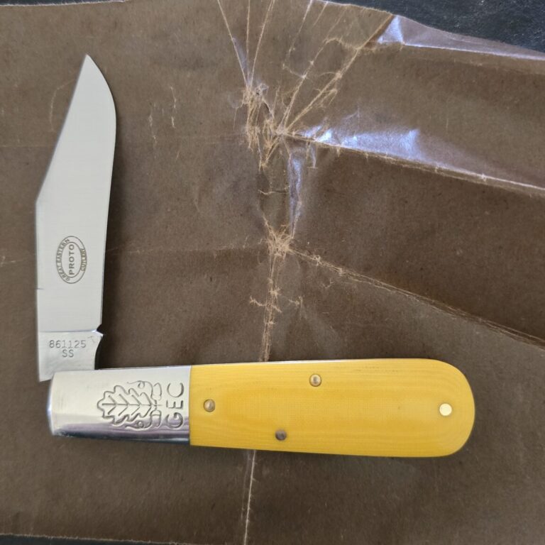Great Eastern Cutlery #861125 SS Yellow Linen Micarta PROTOTYPE