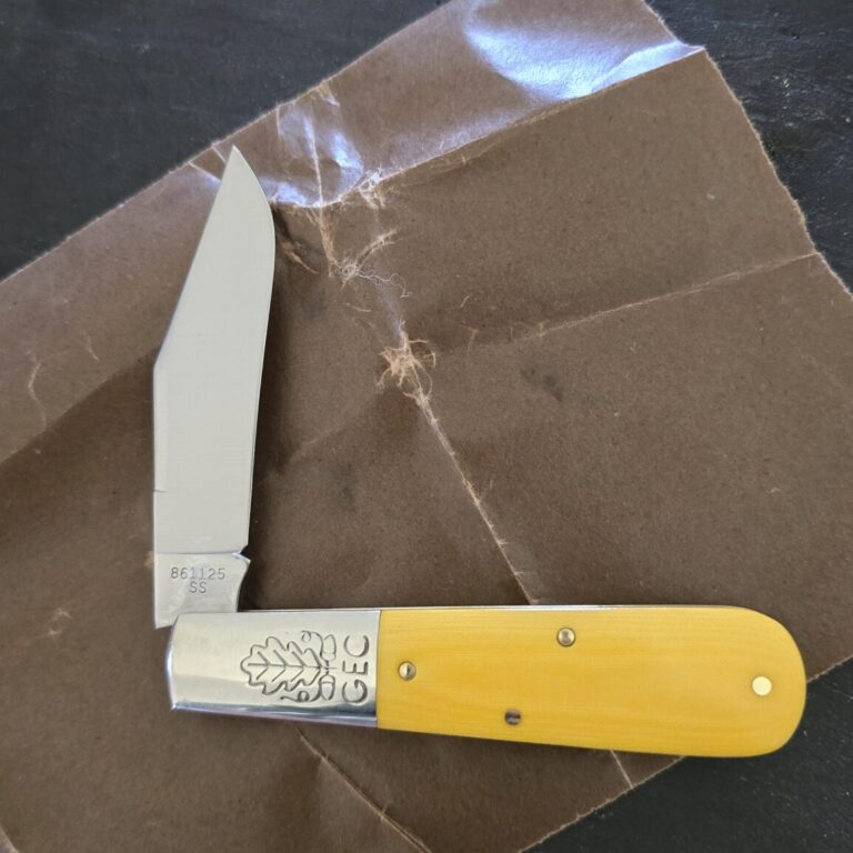 Great Eastern Cutlery #861125 SS Yellow Linen Micarta