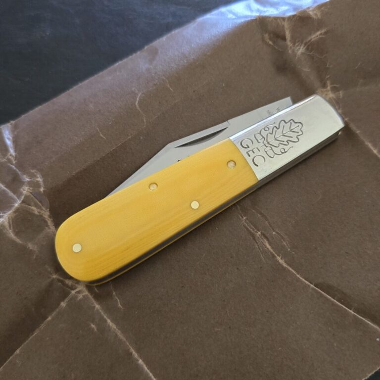 Great Eastern Cutlery #861125 SS Yellow Linen Micarta