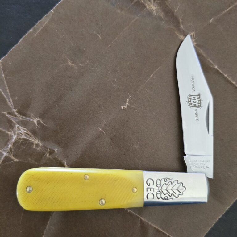 Great Eastern Cutlery #861125 SS Yellow Sawcut Bone