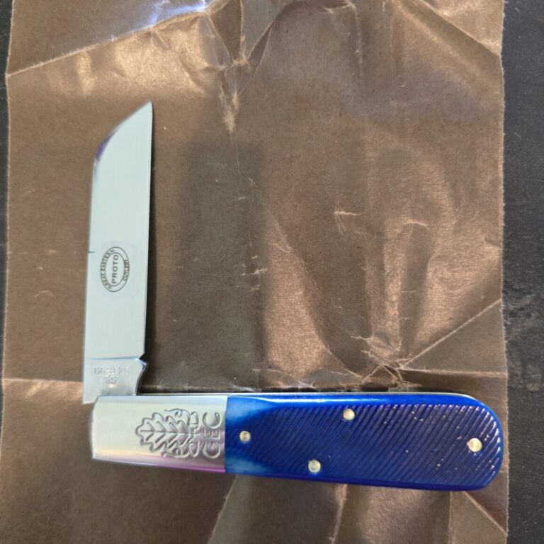 Great Eastern Cutlery #863125 SS Navy Blue Sawcut Bone PROTOTYPE