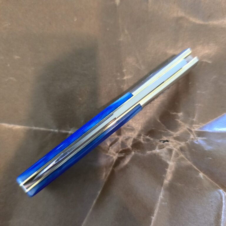 Great Eastern Cutlery #863125 SS Navy Blue Sawcut Bone PROTOTYPE