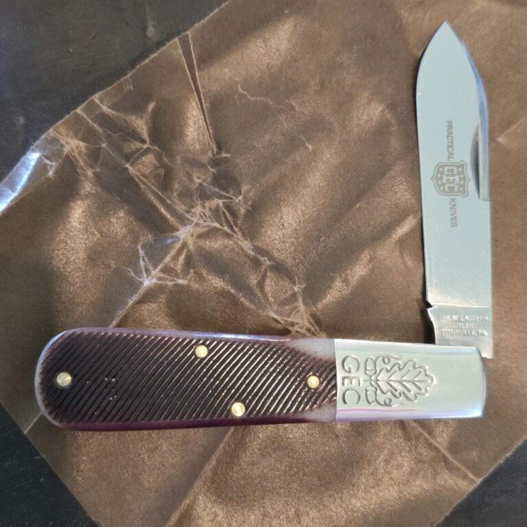 Great Eastern Cutlery #862125 SS Classic Brown Sawcut Bone PROTOTYPE