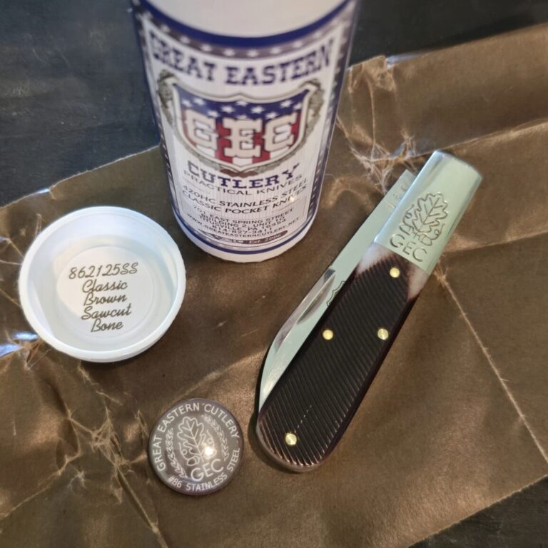 Great Eastern Cutlery #862125 SS Classic Brown Sawcut Bone
