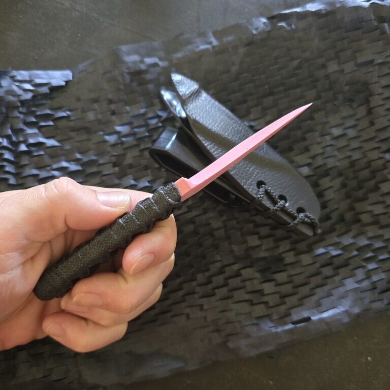 Revenant Corps G10 Great Tailed Grackle with Sheath, Black on Pink