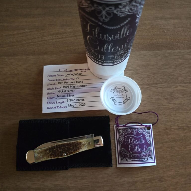 Titusville Cutlery Lexingtonian in Iron Furnace Bone and 1095 Carbon by Daniels 03/2025 (1 of 30)