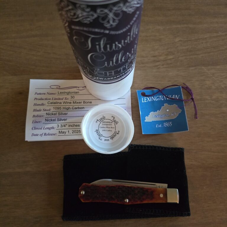 Titusville Cutlery Lexingtonian in Catalina Wine Bone and 1095 Carbon by Daniels 03/2025 (1 of 30)