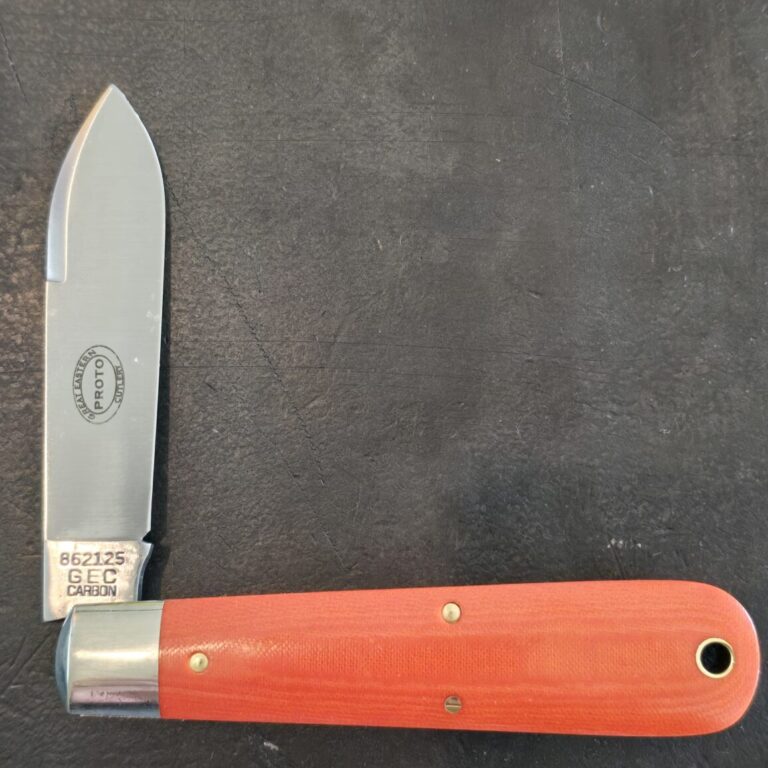 Great Eastern Cutlery #862125 Ember Orange Linen Micarta PROTOTYPE