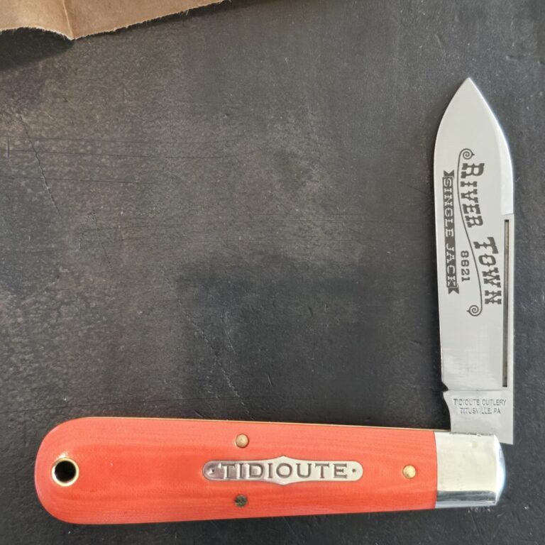 Great Eastern Cutlery #862125 Ember Orange Linen Micarta
