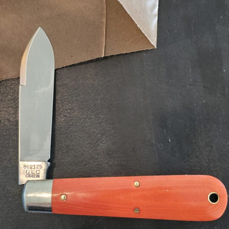Great Eastern Cutlery #862125 Ember Orange Linen Micarta