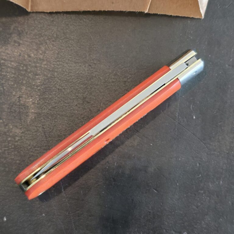 Great Eastern Cutlery #862125 Ember Orange Linen Micarta