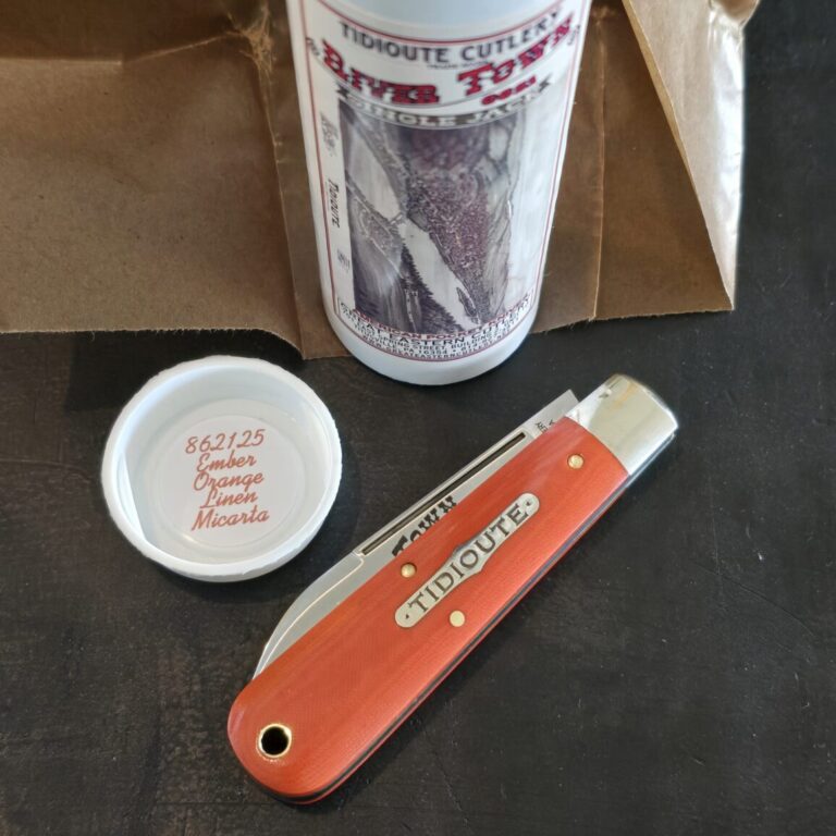 Great Eastern Cutlery #862125 Ember Orange Linen Micarta