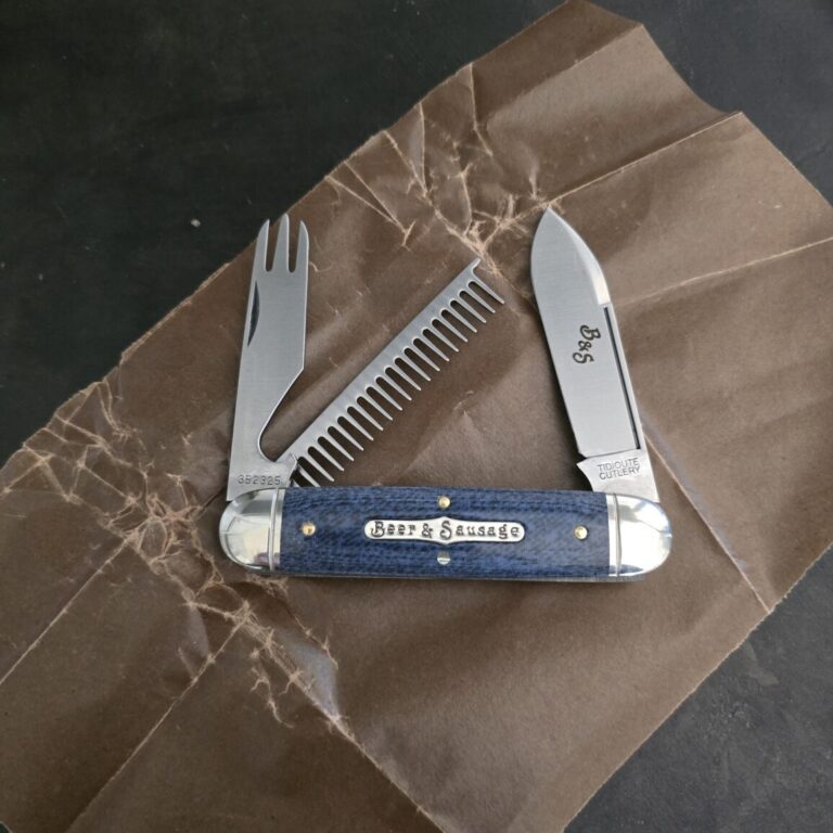 Great Eastern Cutlery #352325 Faded Denim Blue Micarta PROTOTYPE