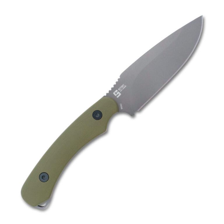 RoseCraft Blades F1 Fixed Blade RCF001 in 1095 Carbon Steel and OD Green G10