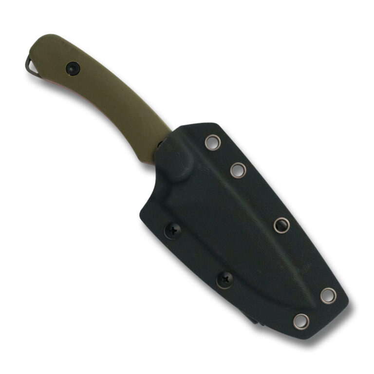 RoseCraft Blades F1 Fixed Blade RCF001 in 1095 Carbon Steel and OD Green G10