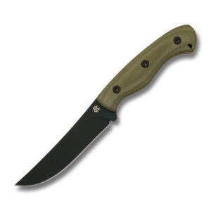 RoseCraft Blades F2 Fixed Blade RCF002 in 1095 Carbon Steel and OD Green Micarta