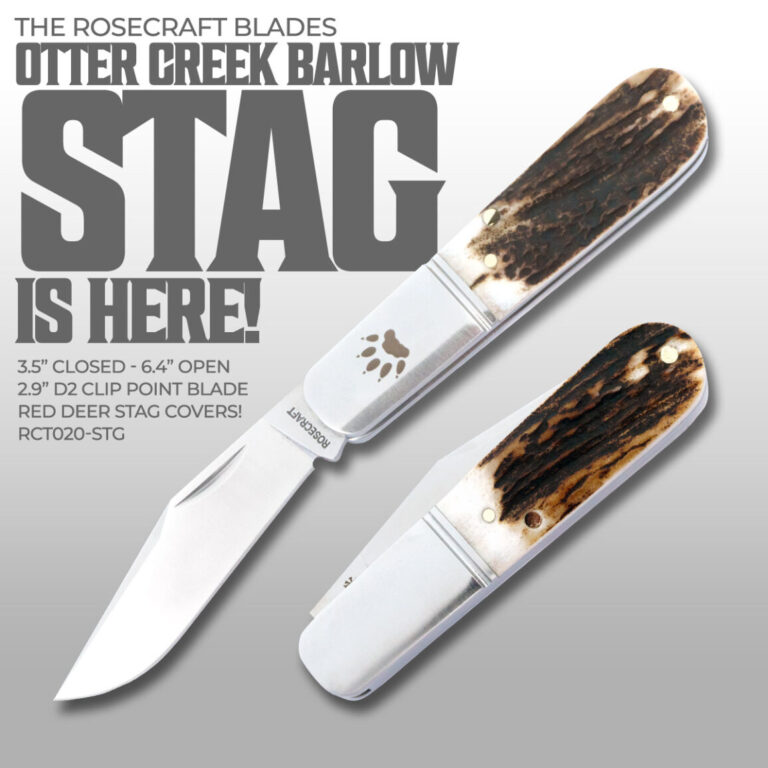 Rose Craft Blades Otter Creek Barlow Stag RCT020-STG