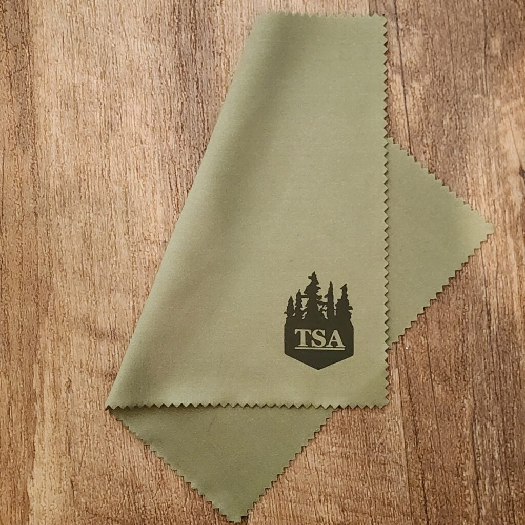 TSA Knives Silky 6x7” Dark Olive Green Cleaning Cloth