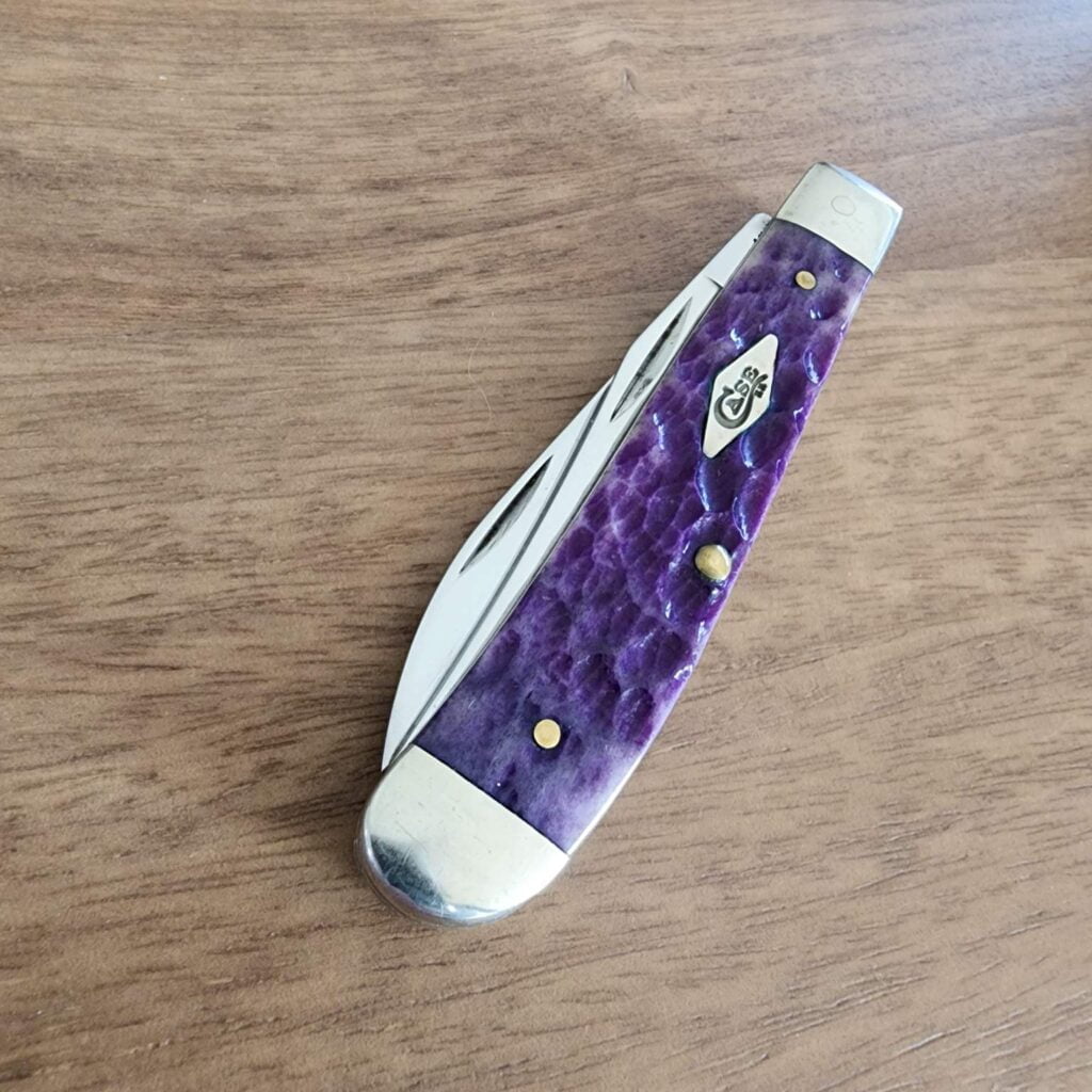 New knives are coming this Tuesday Afternoon. knives for sale CasePurple Jigged Bone Mini Trapper knives for sale