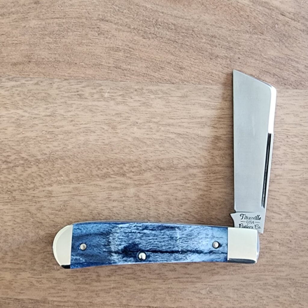 TSAK Exclusive Lone Wolf Giraffe Bone knives for sale Titusville TSA Exclusive Lone Wolf Giraffe Bone Big Easy Cotton Sampler 1095 Carbon W/ Long Pull 1 of 6 knives for sale