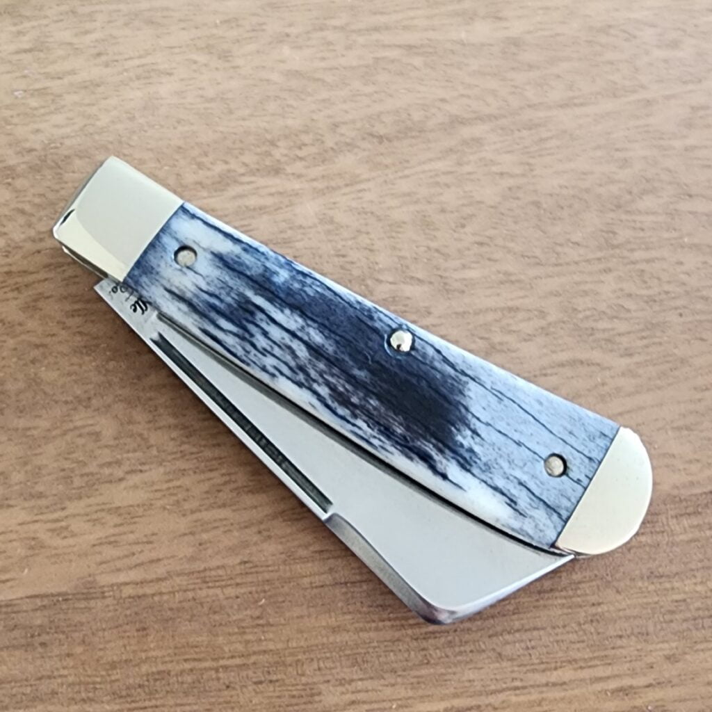 TSAK Exclusive Lone Wolf Giraffe Bone knives for sale Titusville TSA Exclusive Lone Wolf Giraffe Bone Big Easy Cotton Sampler 1095 Carbon W/ Long Pull 1 of 6 knives for sale