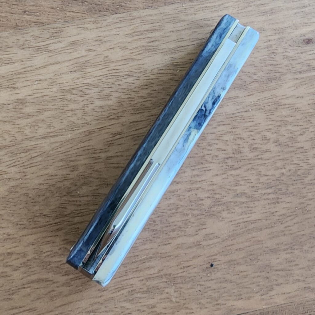 TSAK Exclusive Lone Wolf Giraffe Bone knives for sale Titusville TSA Exclusive Lone Wolf Giraffe Bone Big Easy Cotton Sampler Shadow Pattern 1095 Carbon W/ Long Pull 1 of 6 knives for sale