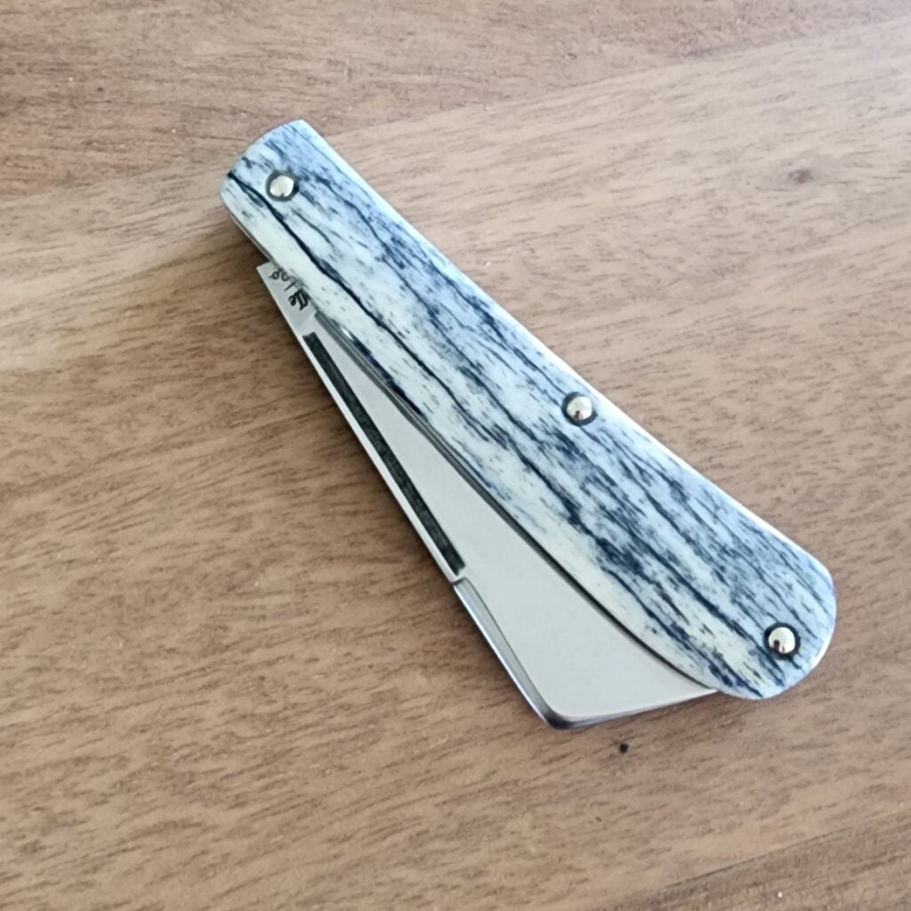 TSAK Exclusive Lone Wolf Giraffe Bone knives for sale Titusville TSA Exclusive Lone Wolf Giraffe Bone Big Easy Cotton Sampler Shadow Pattern 1095 Carbon W/ Long Pull 1 of 6 knives for sale