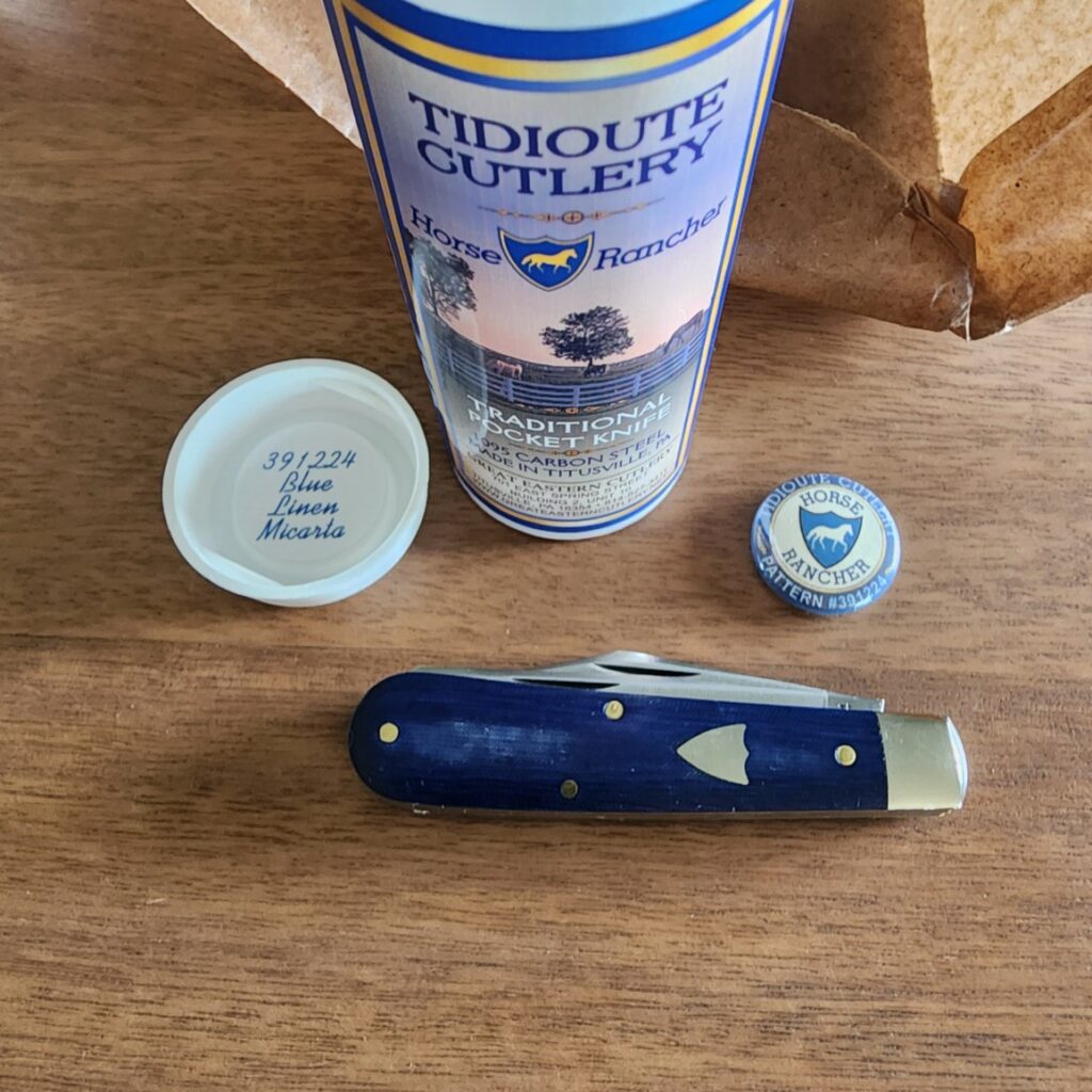 Great Eastern Cutlery Rendezvous. knives for sale Great Eastern Cutlery #391224 Blue Linen Micarta knives for sale