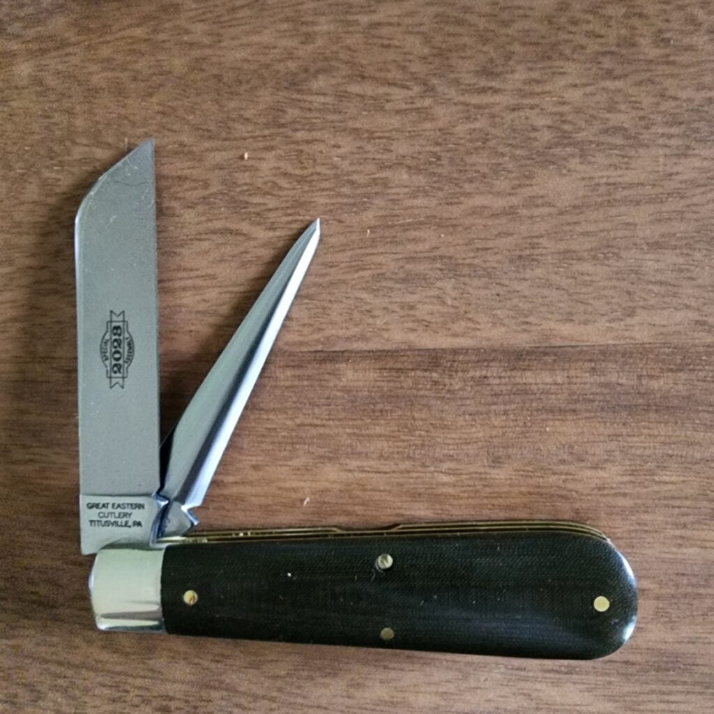 Great Eastern Cutlery Rendezvous. knives for sale Great Eastern Cutlery #863223 OD Green Linen Micarta (1 of 31 made) "S" knives for sale