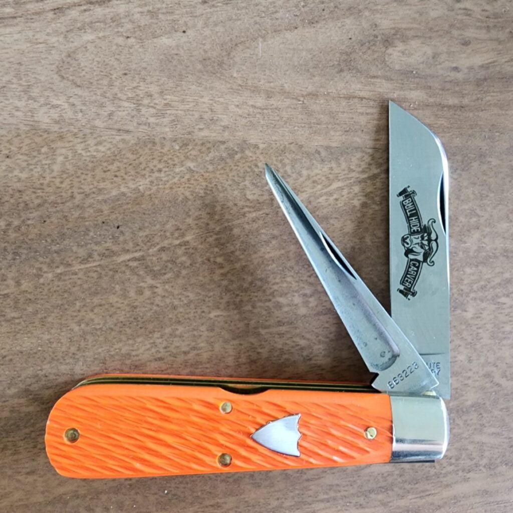 Great Eastern Cutlery Rendezvous. knives for sale Great Eastern Cutlery #863223 Jigged Orange Delrin ESPL (1 of 27 made) knives for sale