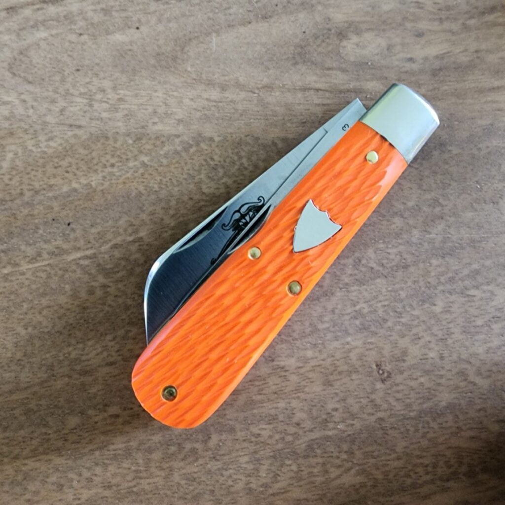 Great Eastern Cutlery Rendezvous. knives for sale Great Eastern Cutlery #863223 Jigged Orange Delrin ESPL (1 of 27 made) knives for sale