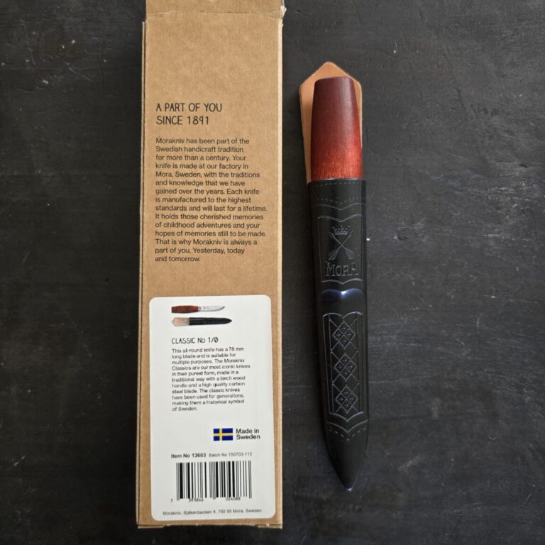 Mora Kniv Classic #1 Swedish Knife in Birch Wood and Carbon Steel