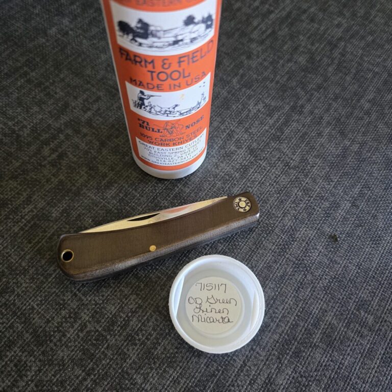Great Eastern Cutlery #715117 OD Green Linen Micarta