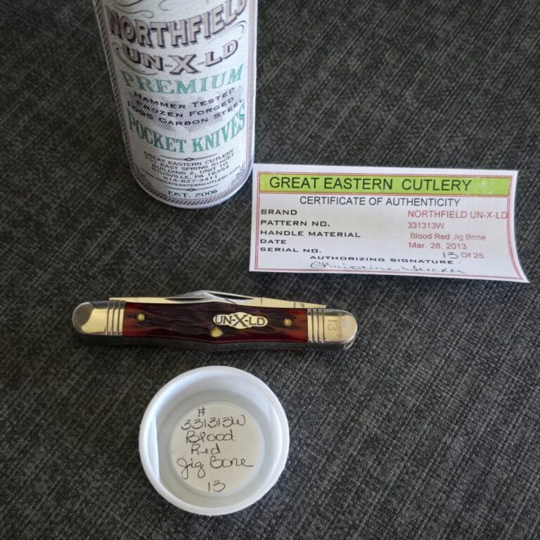 Great Eastern Cutlery # 331313 W Blood Red Jigged Bone SN13