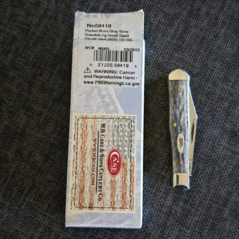 Case XX USA Pocket Worn Gray Bone Small Swell Center Jack 6225 1/2 ss No 58419
