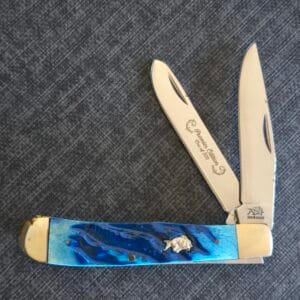 Frost Cutlery Trapper in Blue Jigged Bone