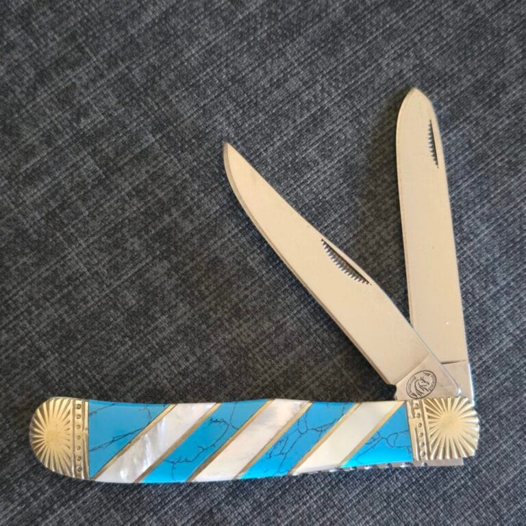 Frost Cutlery Trapper in Turquoise and MOP