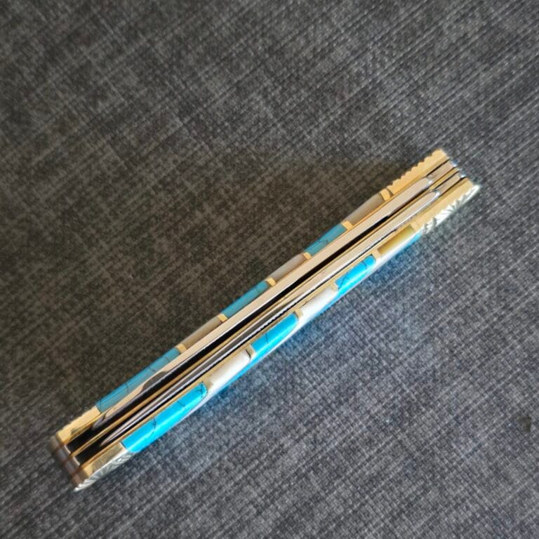 Frost Cutlery Trapper in Turquoise and MOP
