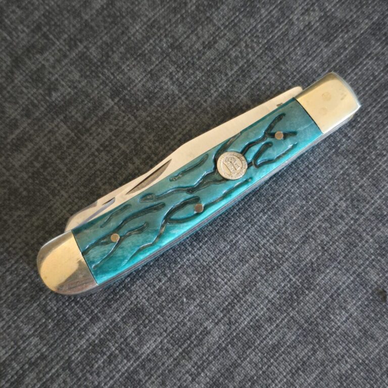 Frost Cutlery Trapper in Blue Jigged Bone