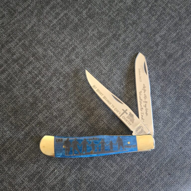Frost Cutlery Trapper in Blue Bone