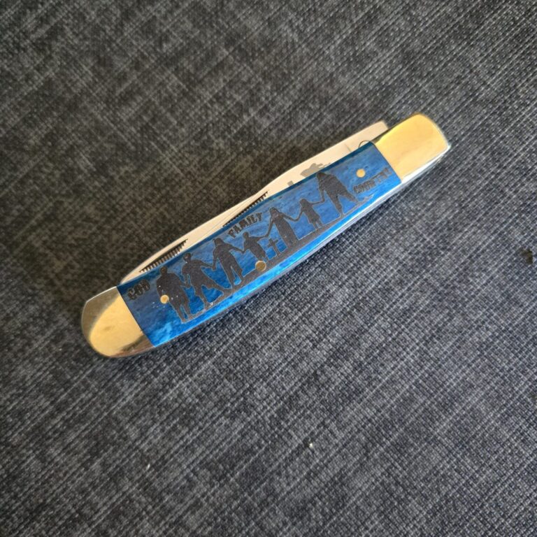 Frost Cutlery Trapper in Blue Bone