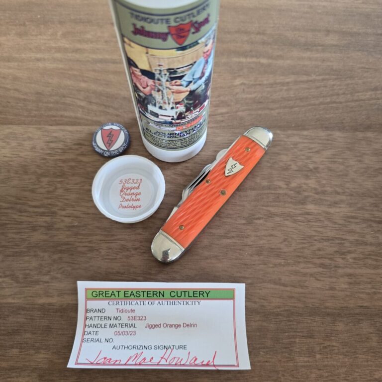Great Eastern Cutlery #53E323 Jigged Orange Delrin PROTOTYPE