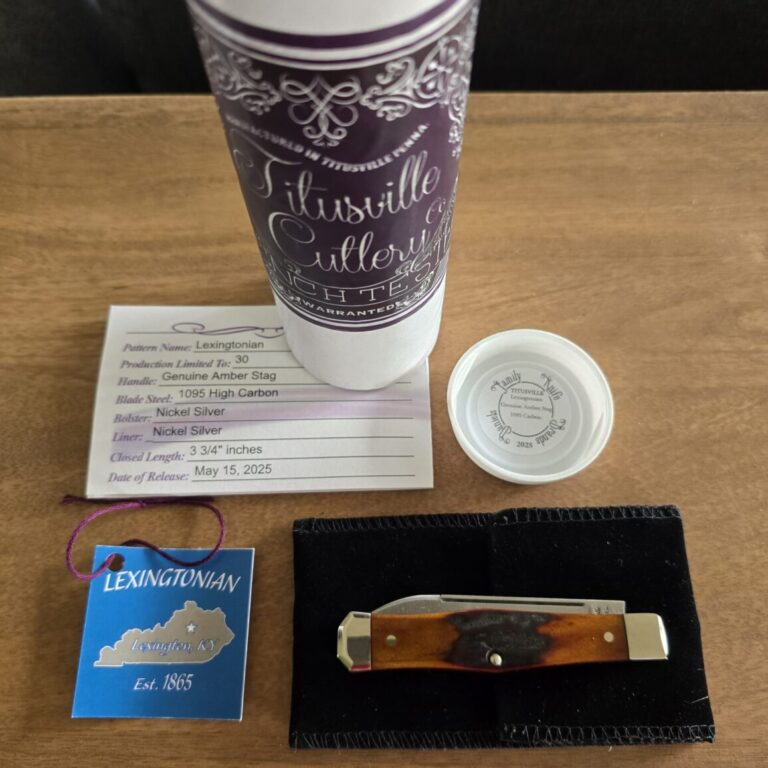 Titusville Cutlery Lexingtonian in Stag and 1095 Carbon by Daniels 2025 (1 of 30)