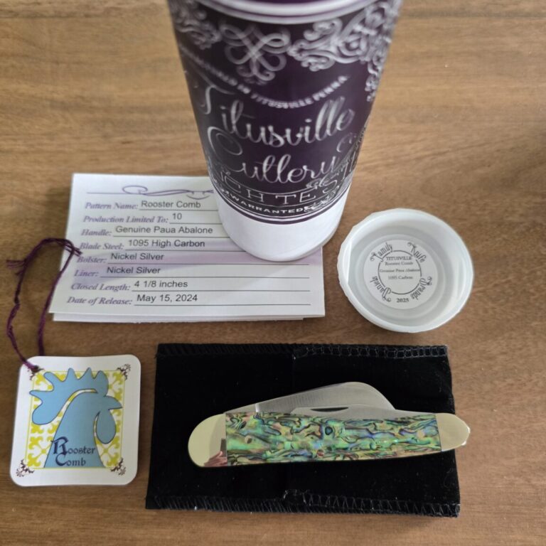 Titusville Cutlery Rooster Comb Genuine Paua Abalone Bolster Pattern 1 of 9 By Daniels, 2025