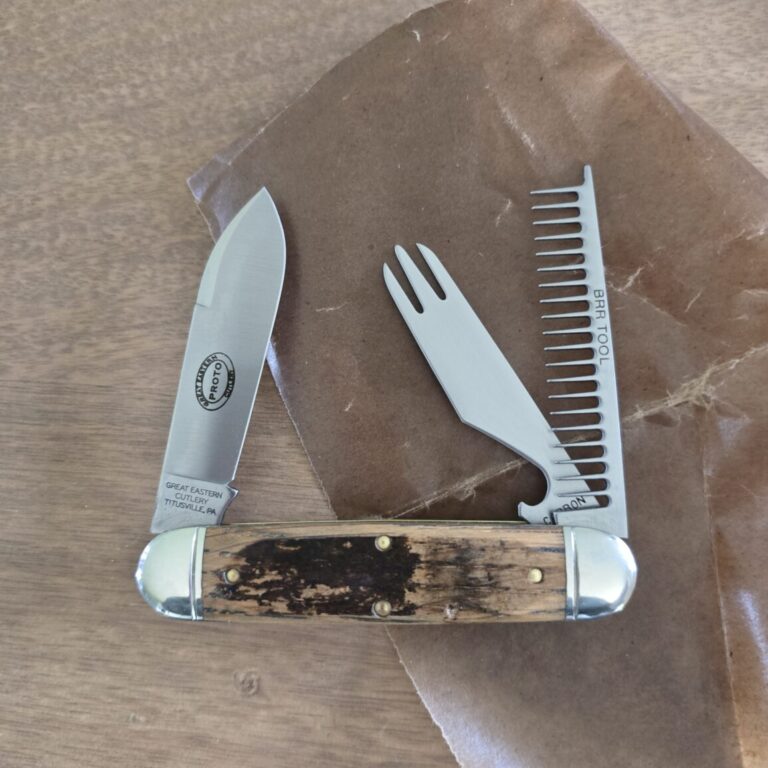 Great Eastern Cutlery #352325 Distressed Whiskey Barrel Oak PROTOTYPE