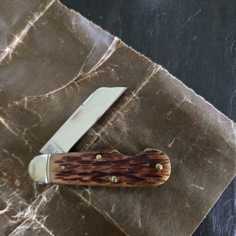 Great Eastern Cutlery #253115 EO Antique Amber Jigged Bone