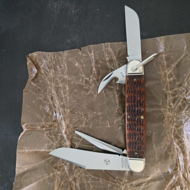 Great Eastern Cutlery #981416 Burnt Orange Jigged Bone